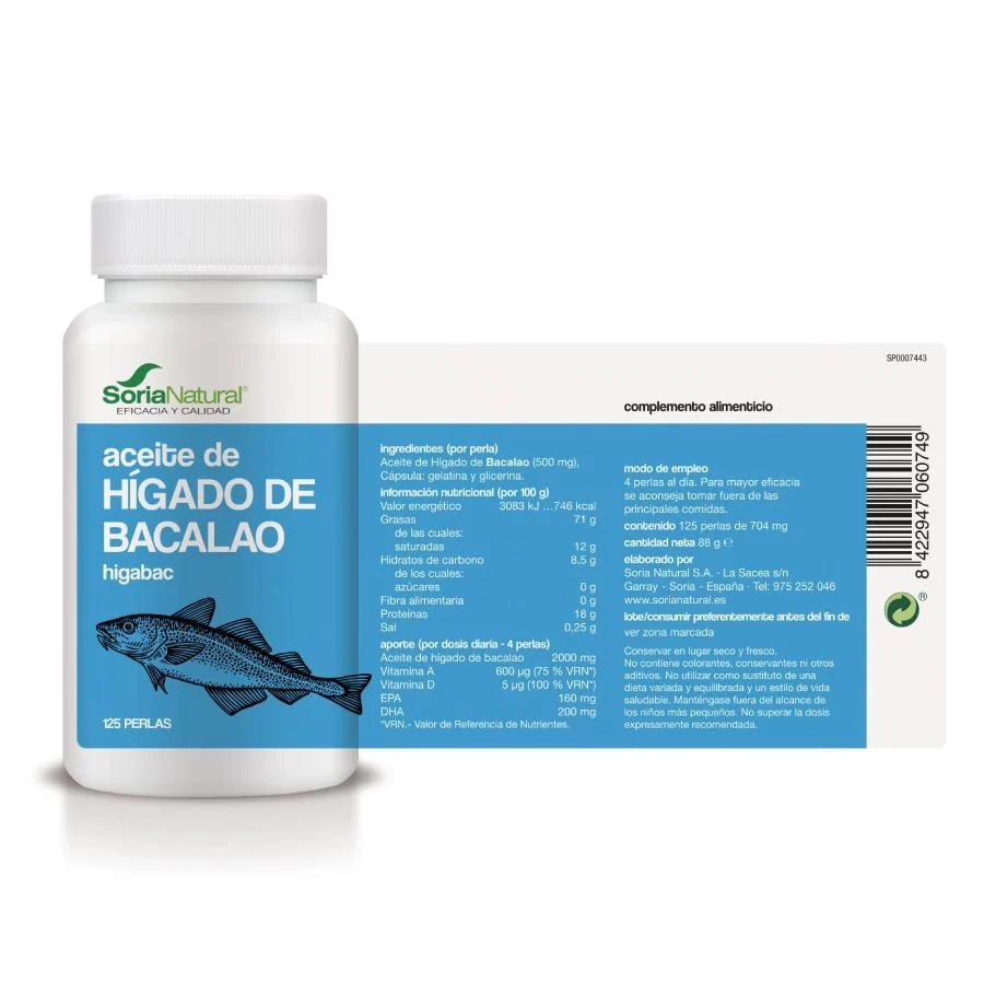 HIGADO BACALAO (HIGABAC) 125PERLAS SORIA
