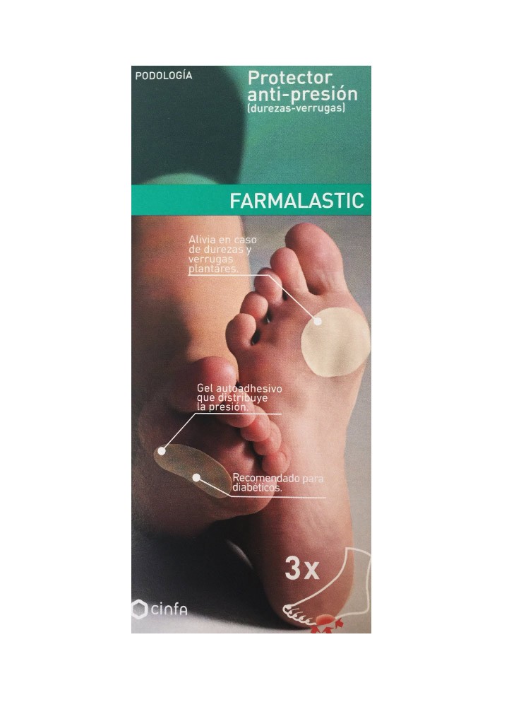 Farmalastic Feet Durezas Y Verruga Protector Antipresion Talla Unica 3 Unidades
