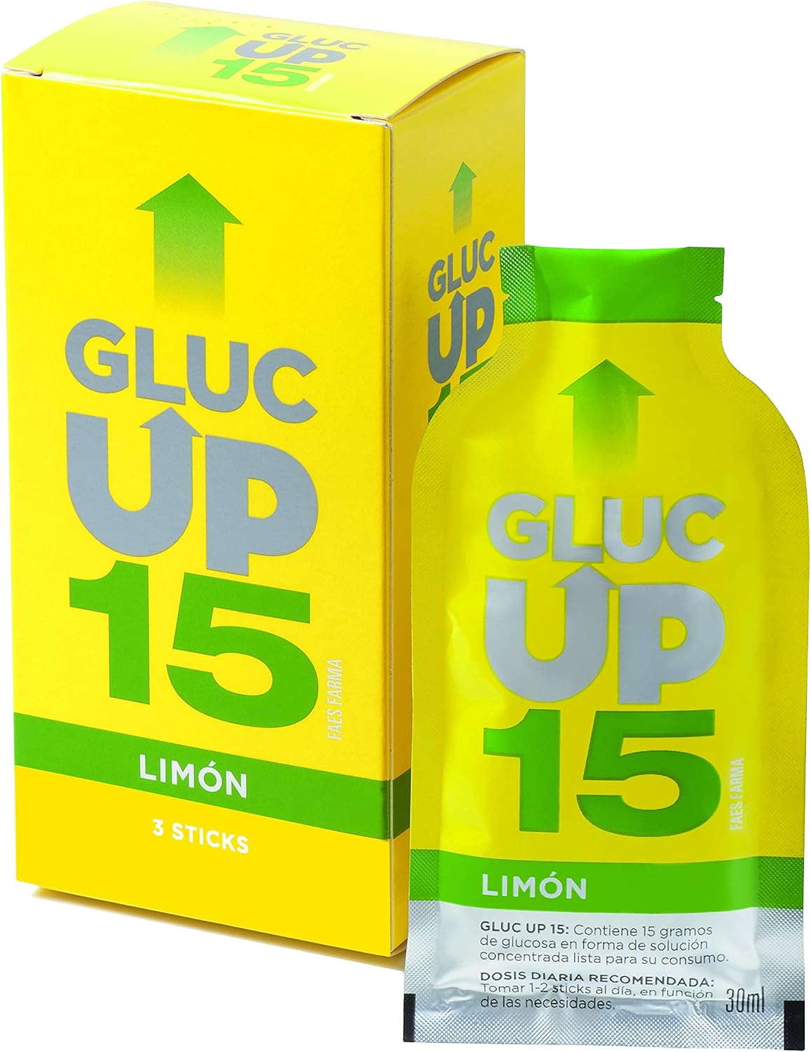 Gluc Up 15 Faes Farma 3 Sticks Sabor Limon