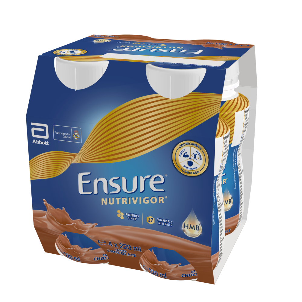 Ensure Nutrivigor 4 Botellas 220 ml Sabor Chocolate