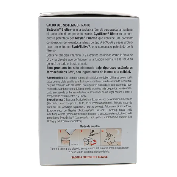 SISTEURIN BIOTIC+ 20 STICKS 4,5 G SABOR FRUTOS DEL BOSQUE