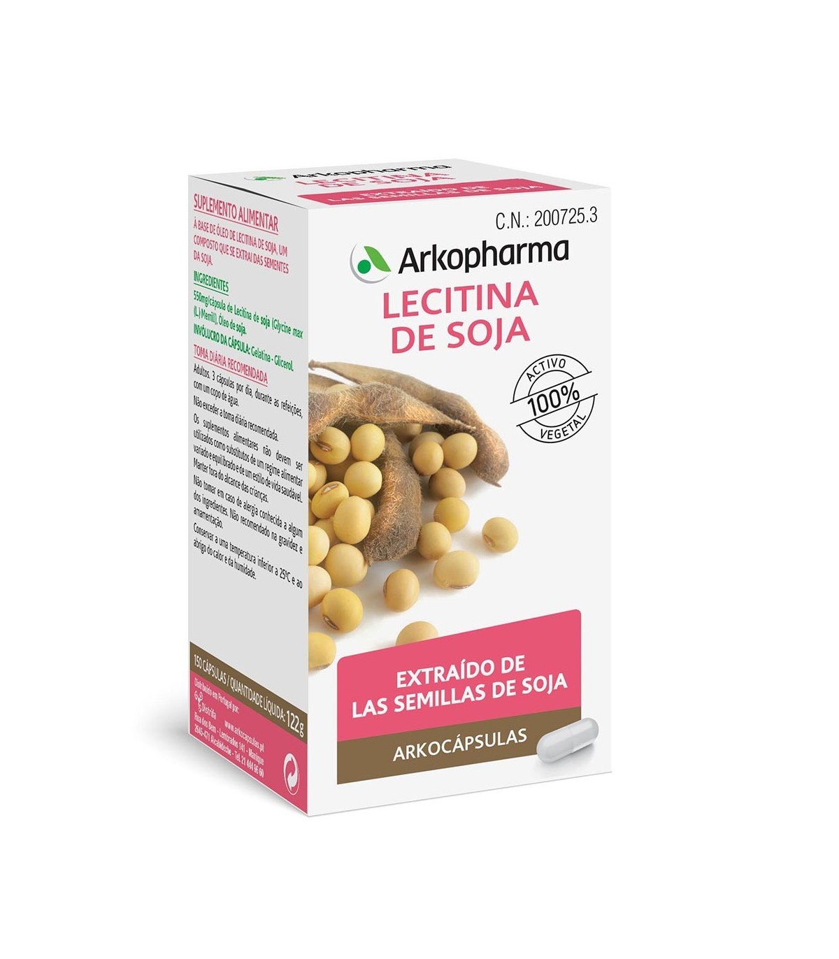Arkocapsulas Lecitina De Soja Bio 400 mg 150 Capsulas