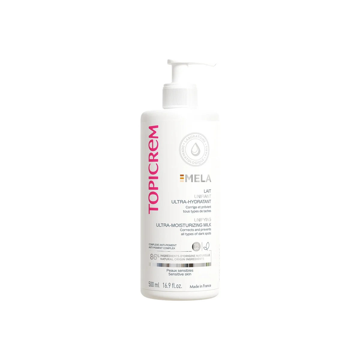Topicrem Mela Leche Unificadora Ultra-Hidratante 1 Envase 500 ml