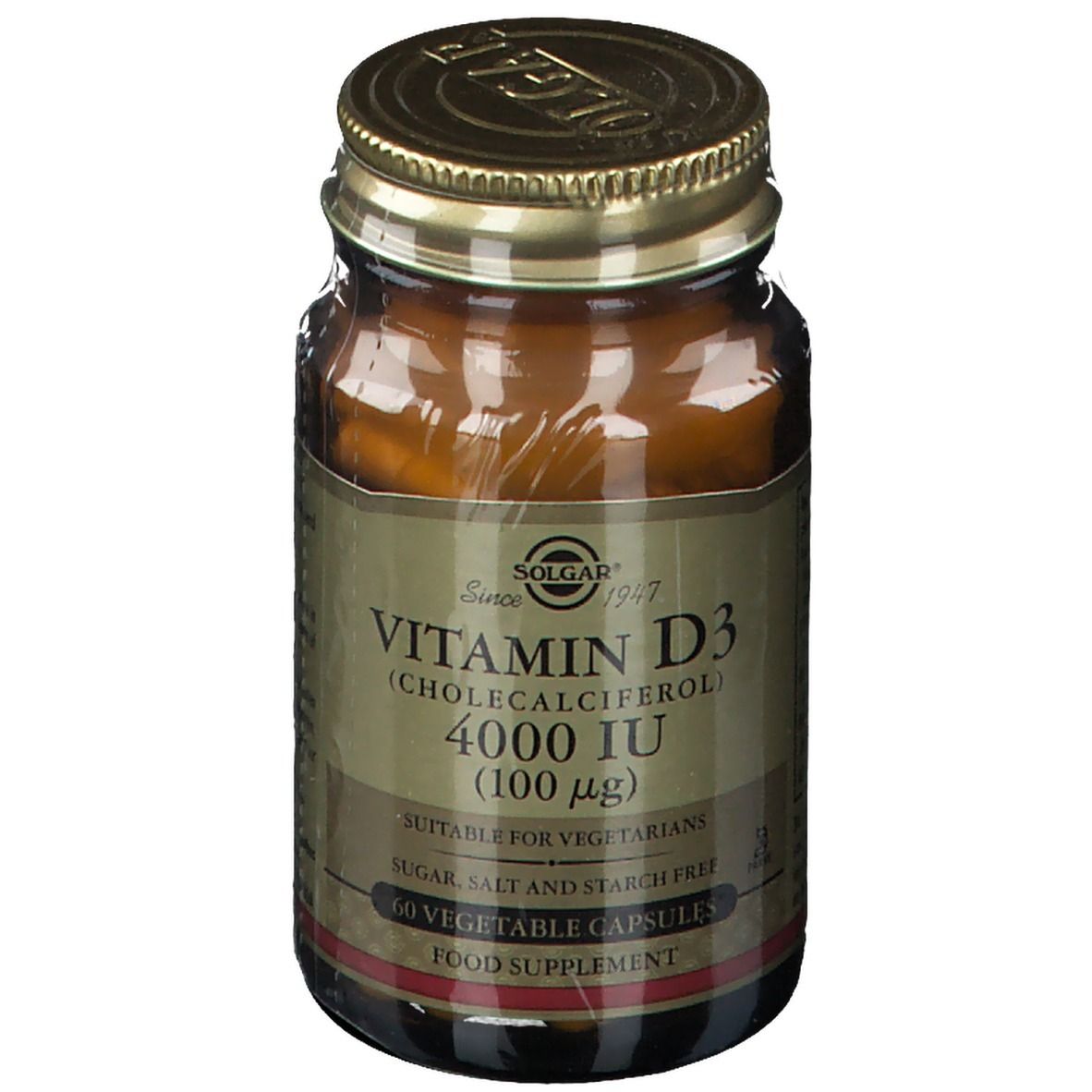 Vitamina D3 4000Ui 60Caps 100Mcg  Solgar