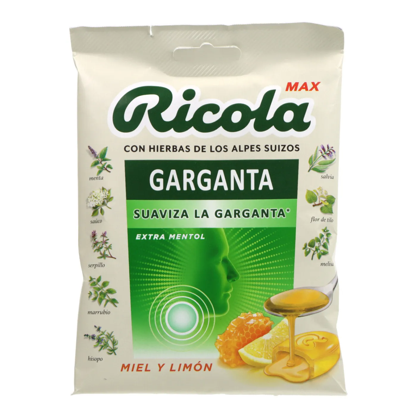 Ricola Max Bolsa Miel Limon 70Gr