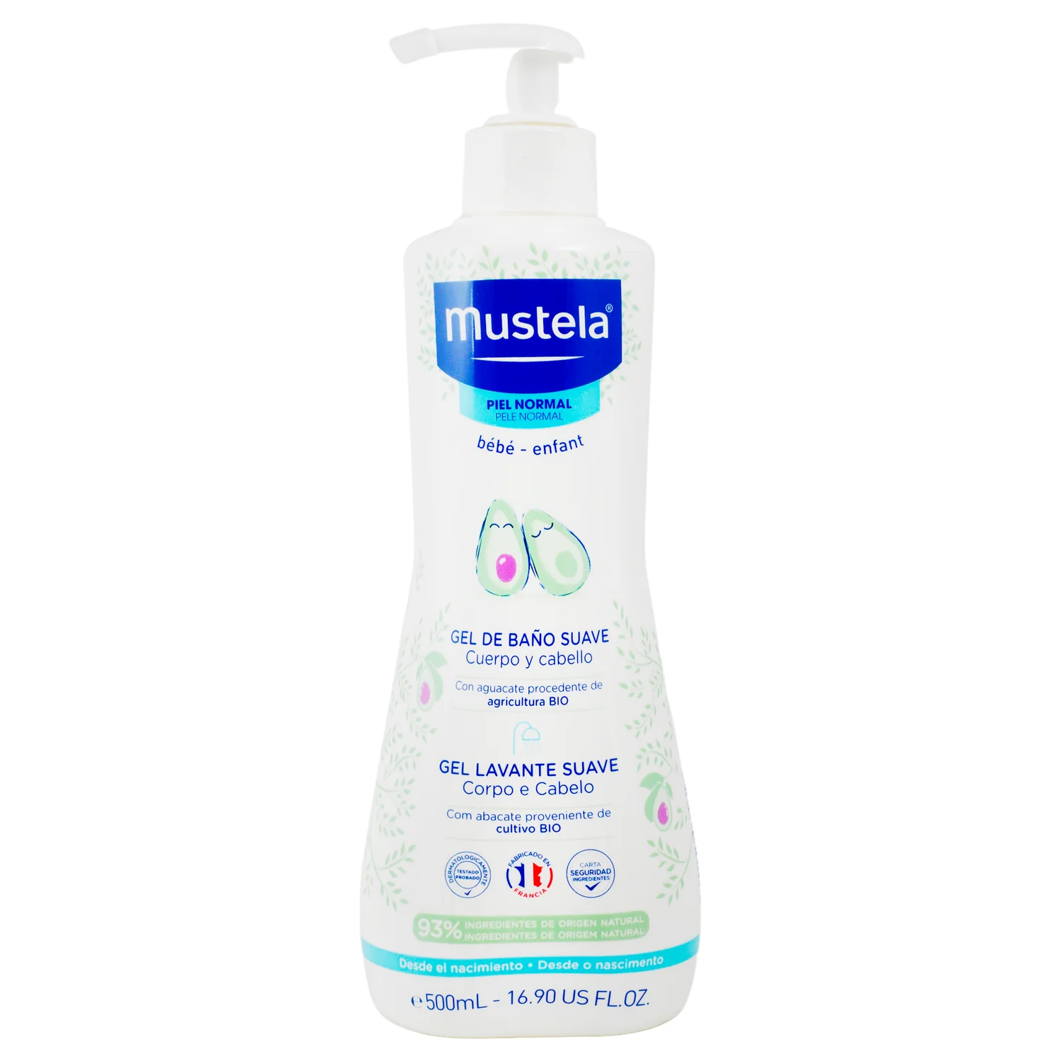 Mustela Gel De Baño Suave 1 Envase 500 ml