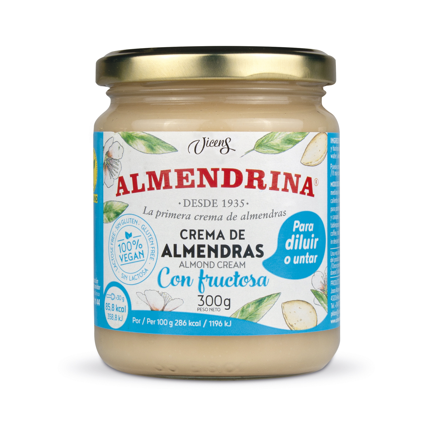 Floralba Crema De Almendras Con Fructosa 1 Envase 380 g