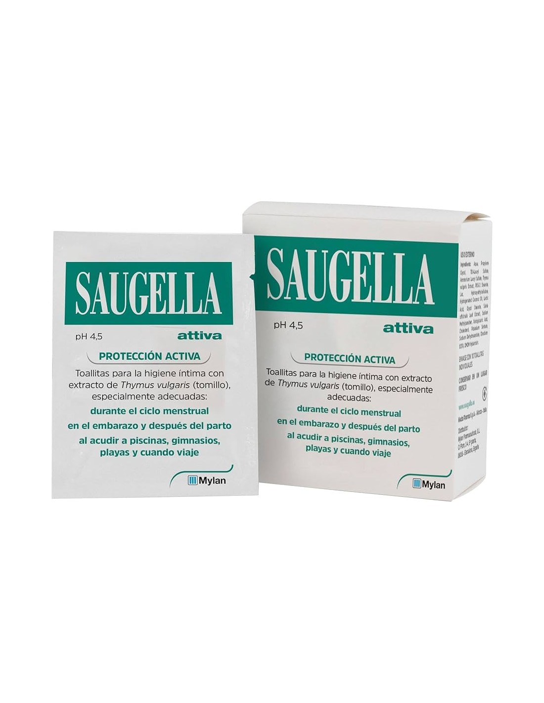 Saugella Attiva Toallitas Limpiadoras 10 Unidades