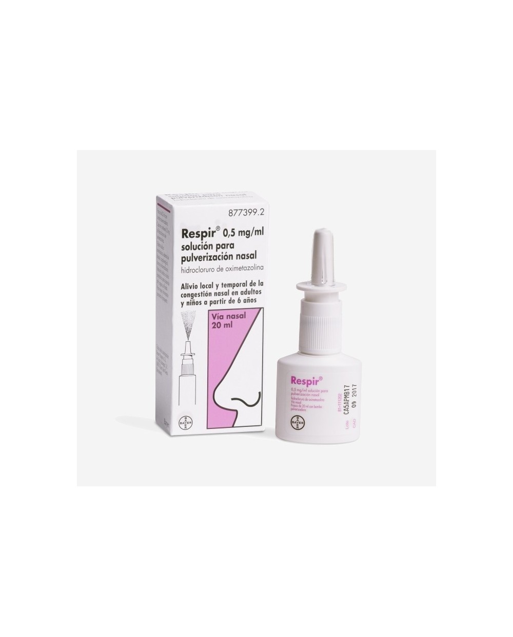 Respir 0,5 mg/ml Solucion Para Pulverizacion Nasal 1 Frasco 20 ml + Bomba Pulverizadora