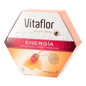 Vitaflor Jalea Real Energía 500mg Jalea Real, Ginseng y Eleuterococo  20amp