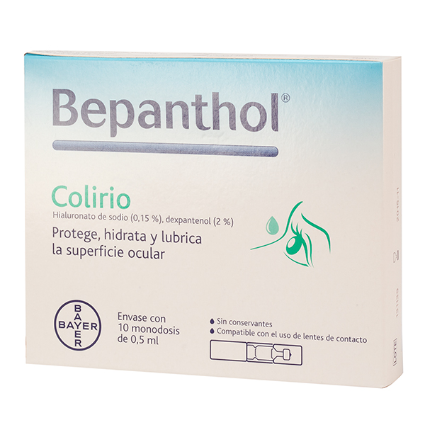 Bepanthol Colirio Esteril 0.5 Ml10 Monodosis