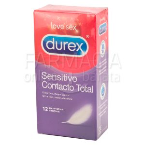Durex Sensitivo Contacto Total Preservativos 12 Unidades