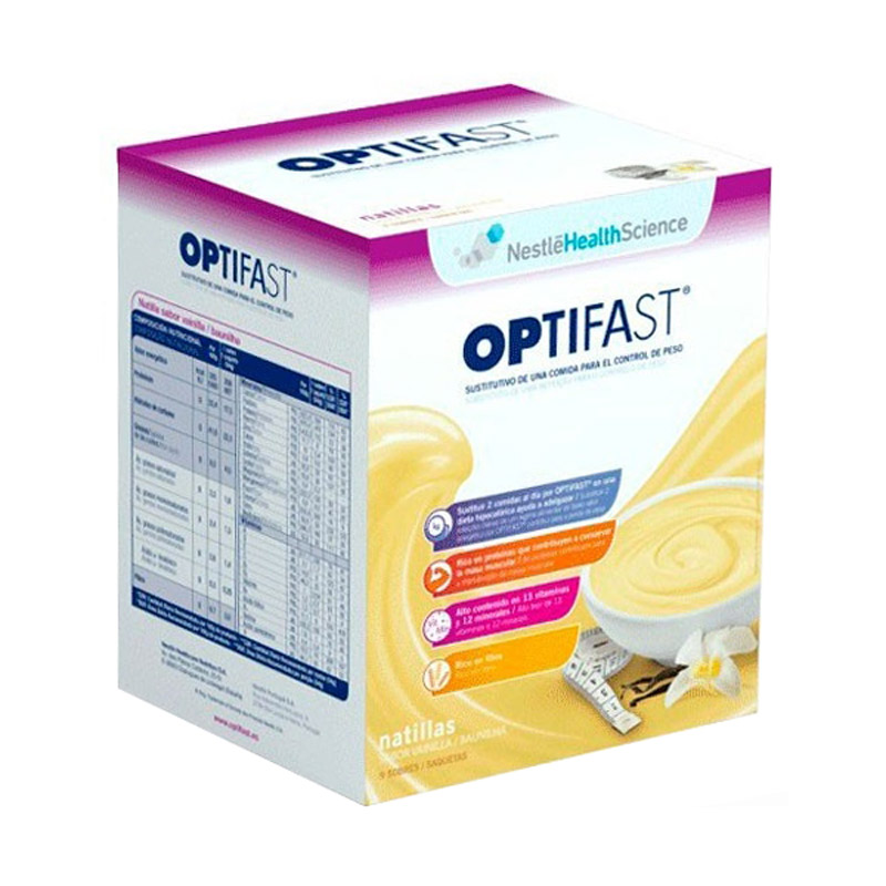 Optifast Natillas 54g 9 Sobres Sabor Vainilla