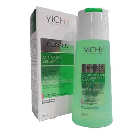 Vichy Dercos Champú Anticaspa Sensitive Sin sulfato 200 Ml