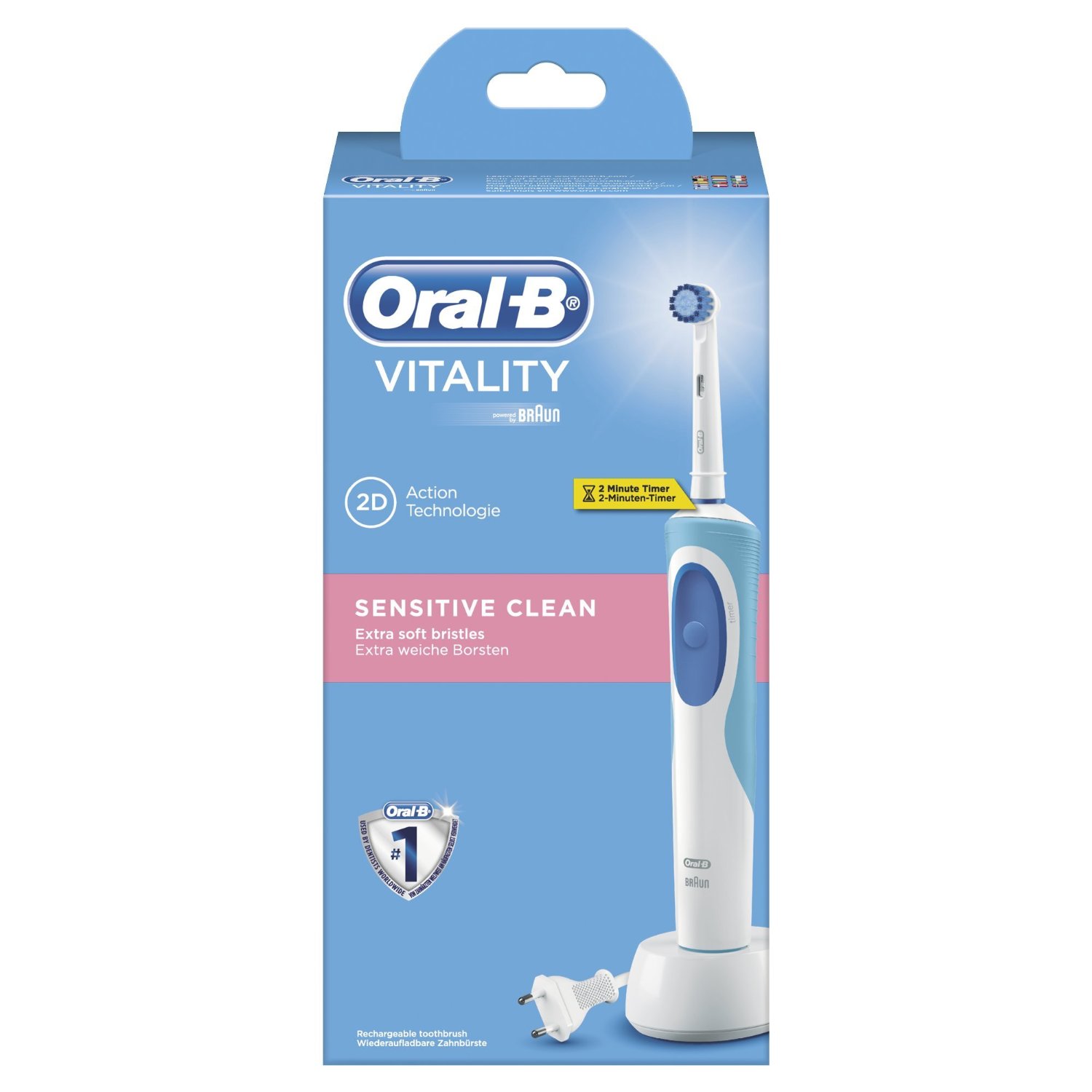 Cepillo de Dientes Eléctrico Recargable Oral-B Vitality Sensitive Clean