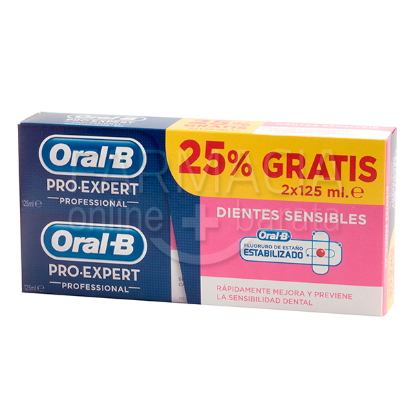 Oral-B Pro Expert Professional Dientes Sensibles Pasta Duplo 2x 125 Ml