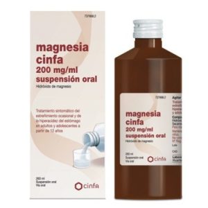 Magnesia Cinfa 200 Mg/ml Suspensión Oral 260 Ml