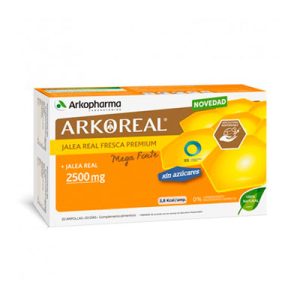 Arkoreal Jalea Real Bio Sin Azúcar 2500Mg 20 Ampollas Monodosis