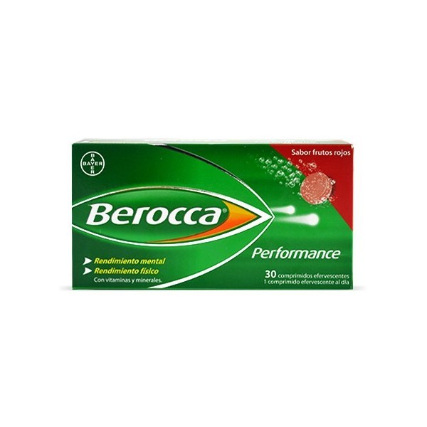 Berocca Performance Sabor Frutos Rojos 30 Comprimidos Efervescentes