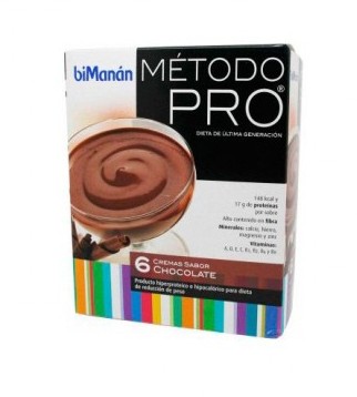 Bimanan PRO Cremas Sabor Chocolate 6 Unidades
