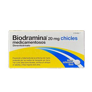 Biodramina 20 Mg 12 Chicles Medicamentosos