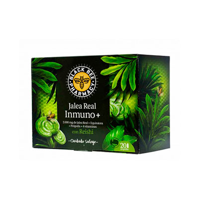 Black Bee Jalea Real Inmuno 20 Viales 10 Ml