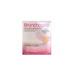 Bronchogrip Polvo para solución oral sabor a limón y mentol 10 sobres