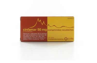 Cinfamar 50 Mg 10 Comprimidos Recubiertos