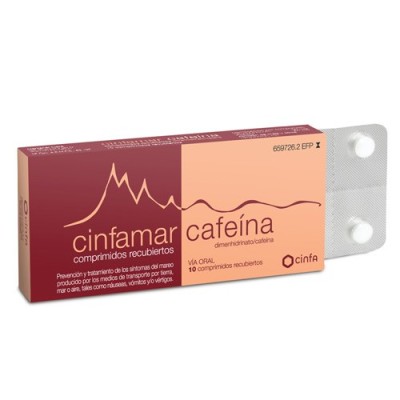 Cinfamar Cafeína 50 Mg/50 Mg 10 Comprimidos Recubiertos