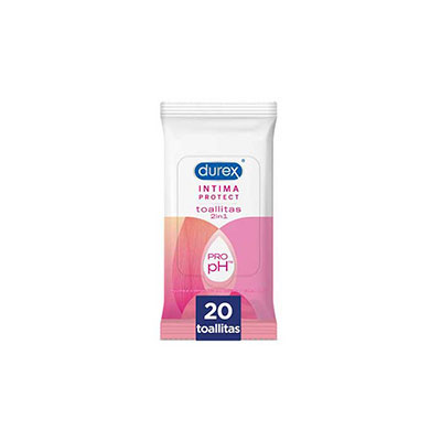 Durex Intima Protect Toallitas 2 en 1 20 Unidades