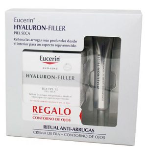 Eucerin Hyaluron Filler Día FPS 15 Piel Seca 50 Ml + Regalo Contorno de Ojos