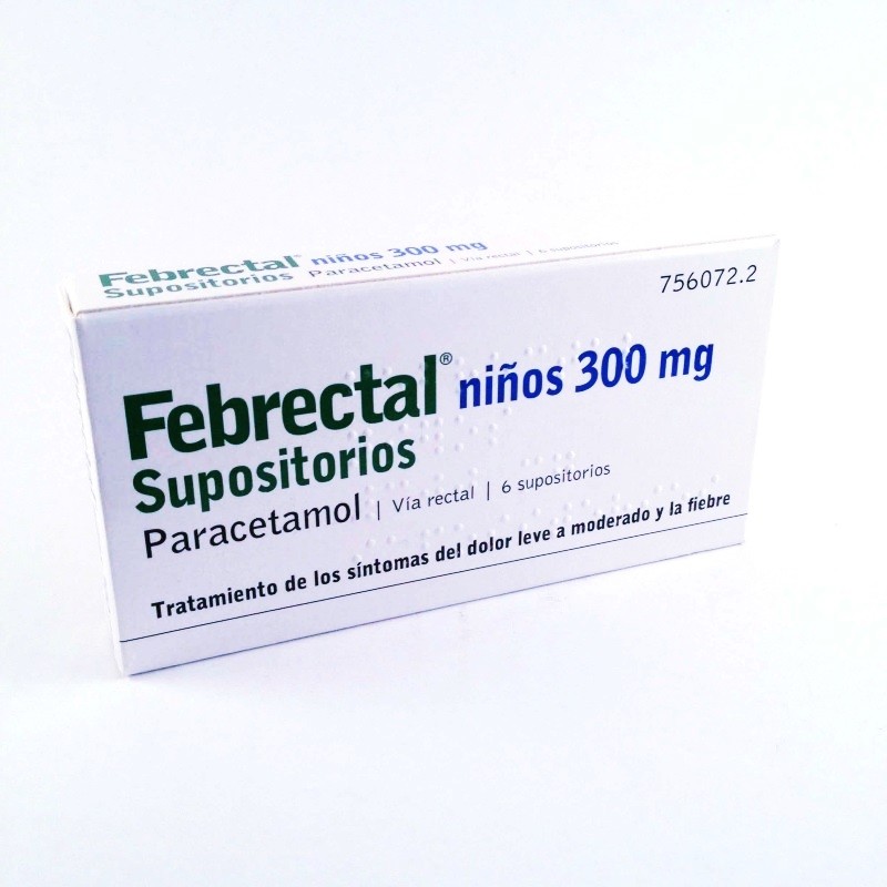 Febrectal Niños 300 Mg 6 Supositorios