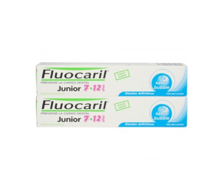 Fluocaril Gel Sabor Bubble Junior 6-12 Años Duplo 2x75 Ml