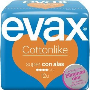 Evax Cottonlike Super con Alas 12 Compresas