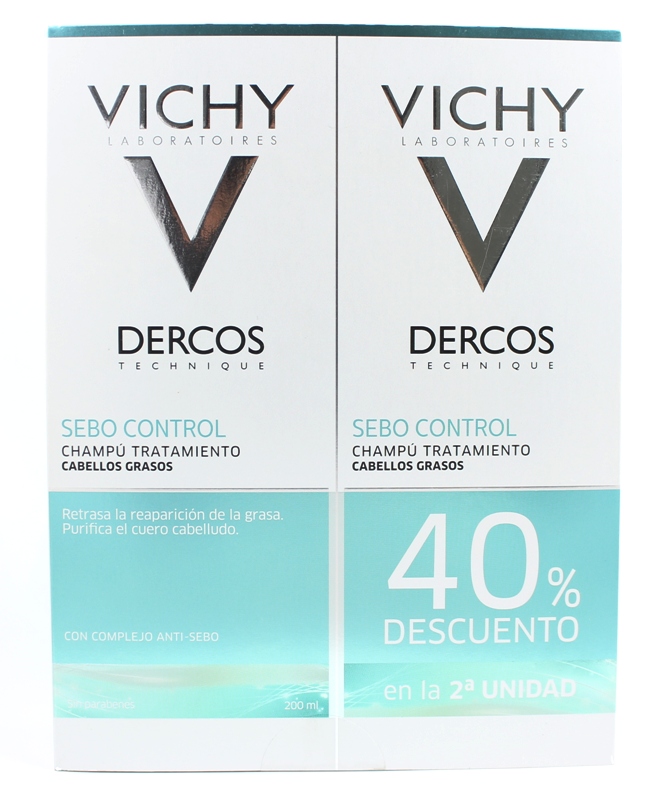 Vichy Dercos Duplo Champu Sebo Control 2x200 Ml