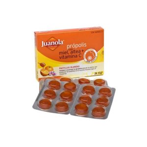 Juanola Própolis con Miel, Altea, Vitamina C Sabor Naranja 24 Pastillas Blandas