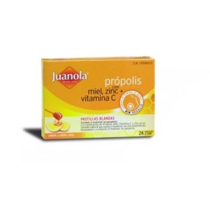 Juanola Própolis con Miel, Zinc y Vitamina C 24 Pastillas Blandas