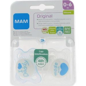 MAM Original Chupete Silicona 0-6M 2 Unidades