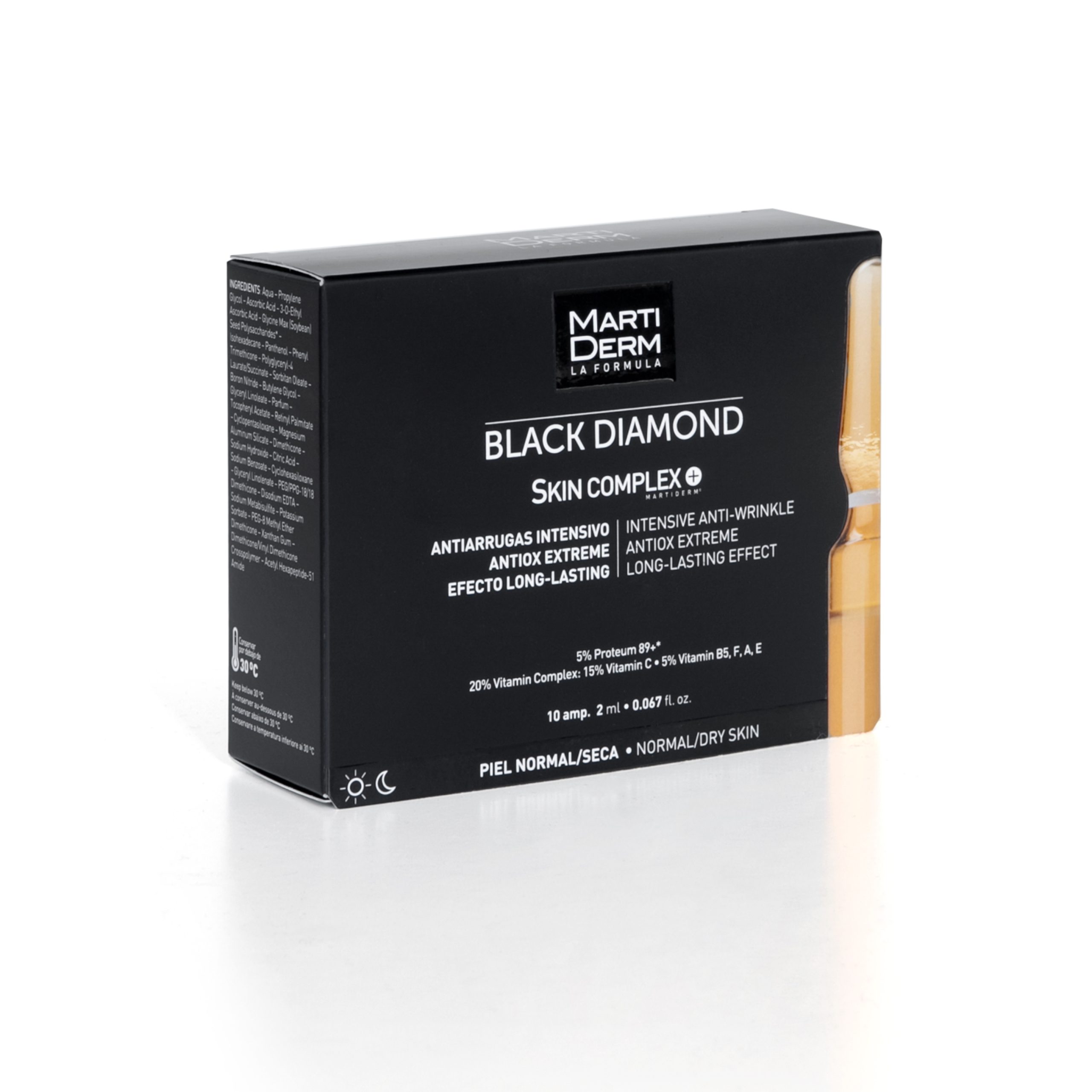 Martiderm Black Diamond Skin Complex+ Pieles Normales o Secas 10 Ampollas