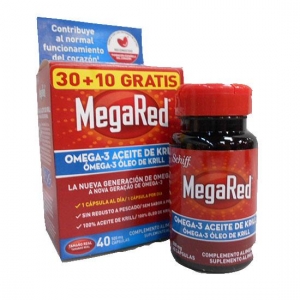 MegaRed Omega 3 Aceite de Krill 500 mg 30 Cápsulas + REGALO 10 Cápsulas