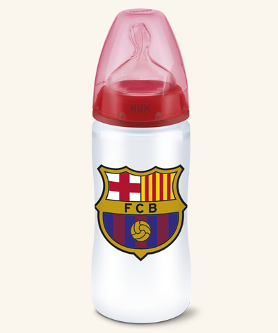 Nuk Biberón FC Barcelona Talla L Silicona 6-18 Meses