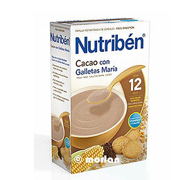 Nutriben Cacao Con Galletas Maria 600 G.