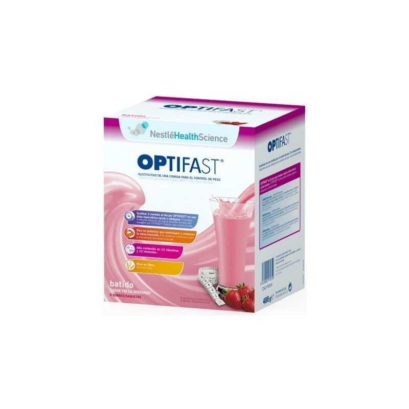 Optifast Batido de Fresa 9 Sobres
