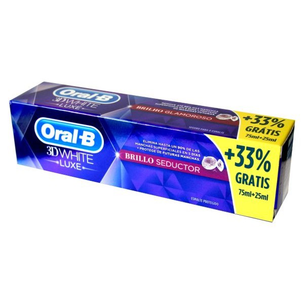 Oral B 3D White Brillo Seductor 75 Ml + 25 Ml