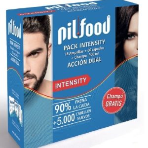 Pilfood Pack Intensity 60 cápsulas + 18 Ampollas + REGALO Champú Anticaida 200 Ml