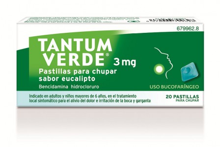 Tantum Verde Sabor Menta 20 Pastillas para Chupar